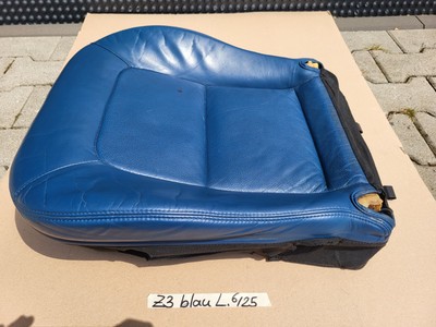 BMW Z3 Roadster Fahrer Sitz Kissen Unterteil Leder blau Bezug + Polster LINKS 