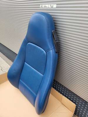 BMW Z3 Roadster Fahrer Sitz Oberteil Leder blau Rückenlehne Bezug  Polster LINKS
