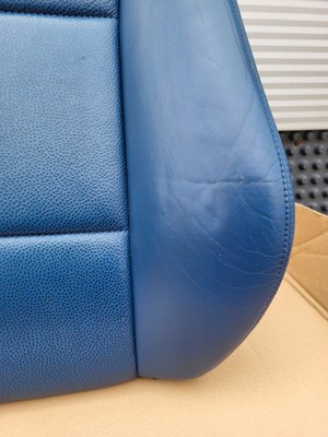 BMW Z3 Roadster Fahrer Sitz Oberteil Leder blau Rückenlehne Bezug  Polster LINKS