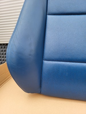 BMW Z3 Roadster Fahrer Sitz Oberteil Leder blau Rückenlehne Bezug  Polster LINKS
