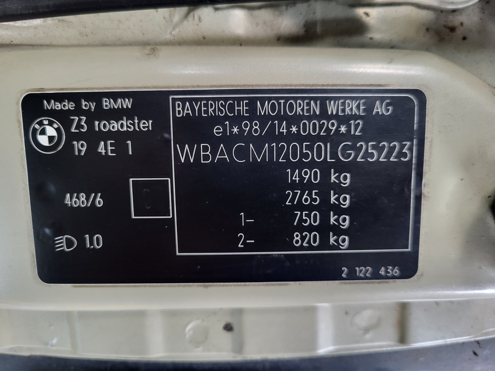 BMW Z3 Roadster Fahrer Tür LINKS Pistazien Grün ABHOLUNG OHNE Stoßstange Haube