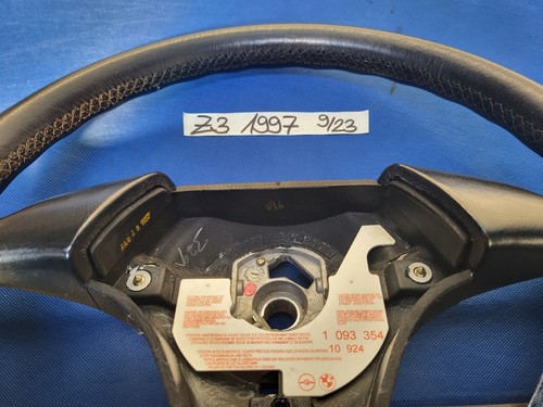 BMW E31 E34 E36 E39 Z3 Lenkrad 1093354 Leder Lenker schwarz + Fahrer-Airbagmodul