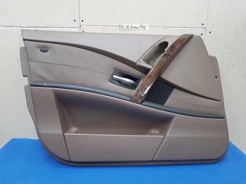 BMW E60 E61 Türverkleidung VORNE LINKS Leder Dakota Trüffel braun  ABHOLUNG
