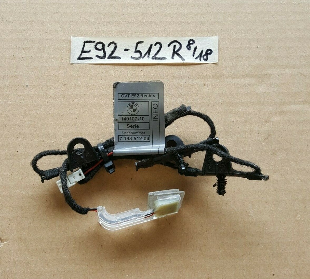 BMW E90 E91 E92 E93 Tür Griff Beleuchtung Lichtpaket RECHTS 7163512