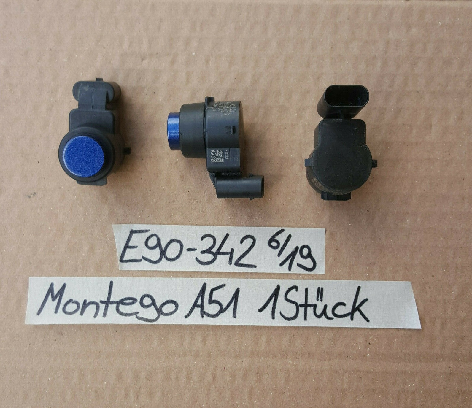 BMW E90 E91 E92 PDC Park Rückfahr Sensor Ultraschall Wandler 9114342 blau A51