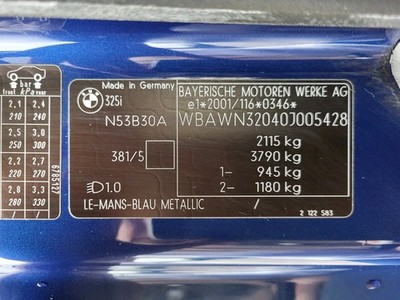 BMW E93 Cabrio Heckdeckel Kofferraum Klappe + Spoiler LeMans Blau ABHOLUNG