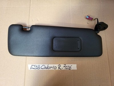 BMW E93 Cabrio Sonnenblende beleuchtet Leder RECHTS schwarz black mit Spiegel