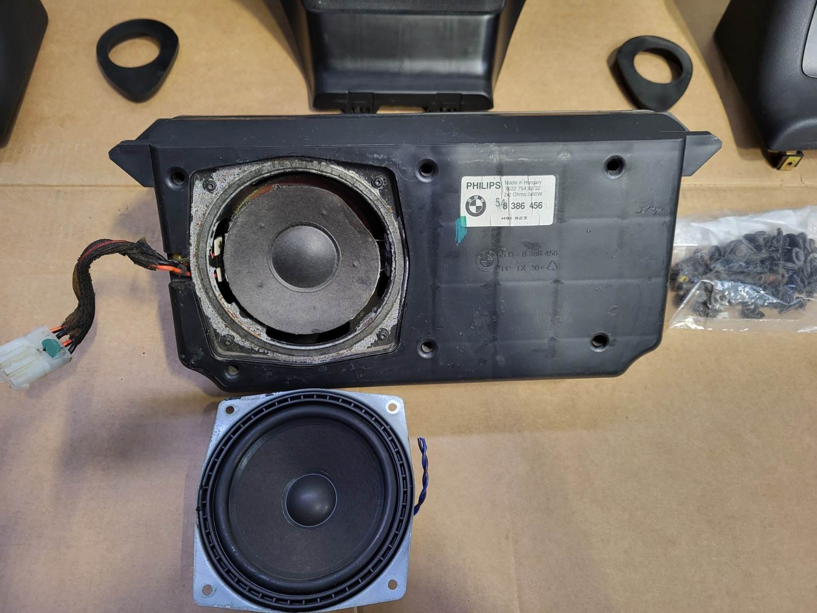BMW Z3 Roadster Subwoofer Staufach Set Box Deckel Überrollbügel Verkleidungen 