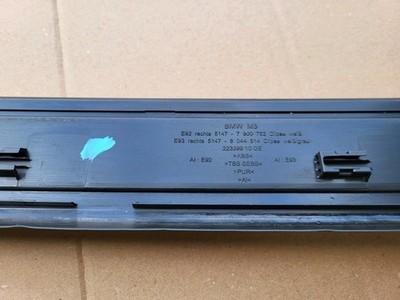 BMW E92 E93 M3 Einstiegsleiste Verkleidung Blende Einstieg RECHTS 7900752