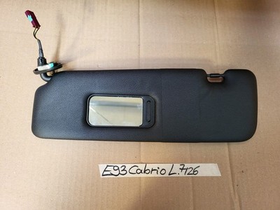 BMW E93 Cabrio Sonnenblende beleuchtet Leder LINKS schwarz black mit Spiegel