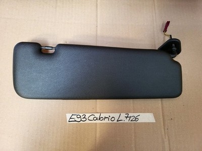 BMW E93 Cabrio Sonnenblende beleuchtet Leder LINKS schwarz black mit Spiegel